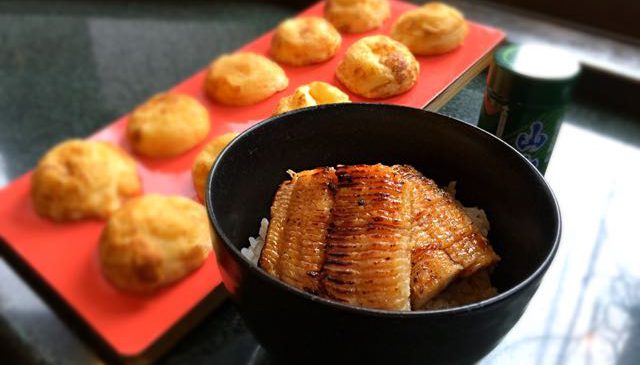 明石焼とミニ焼き鱧丼のセット